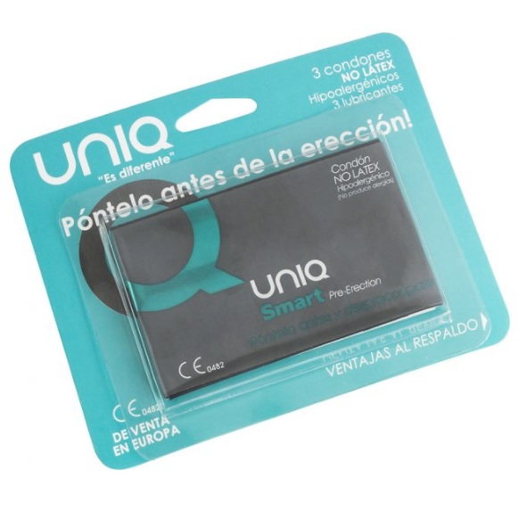 UNIQ - SMART PRESERVATIVOS PRE-ERECCIÓN SIN LATEX 3 UNIDADES UNIQ