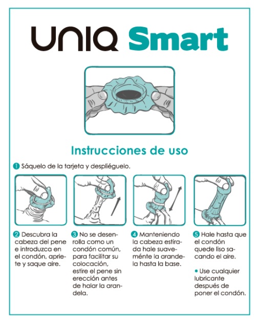 UNIQ - SMART PRESERVATIVOS PRE-ERECCIÓN SIN LATEX 3 UNIDADES UNIQ