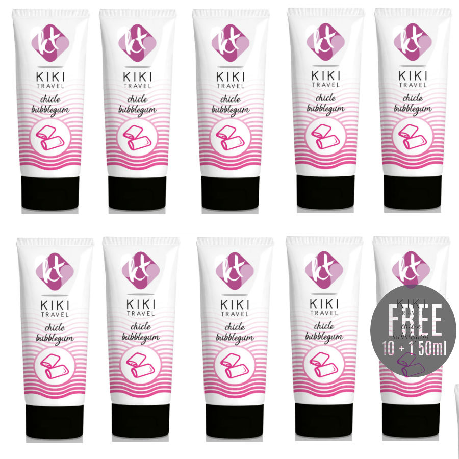 KIKÍ TRAVEL -  LUBRICANTE SABOR A CHICLE 50ML 10 + 1 GRATIS KIKÍ TRAVEL