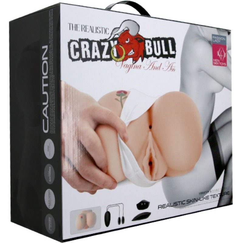 CRAZY BULL - VAGINA Y ANO CON TATUAJE REALÍSTICOS CON VIBRACIÓN CRAZY BULL