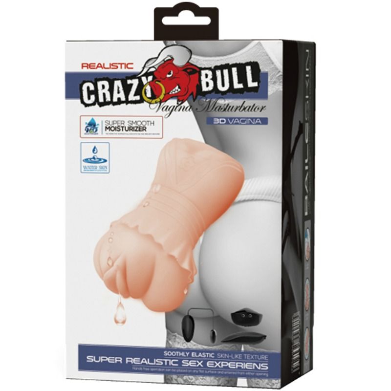 CRAZY BULL - MASTURBADOR WATER SKIN VAGINA CON BALAS VIBRADORAS CRAZY BULL