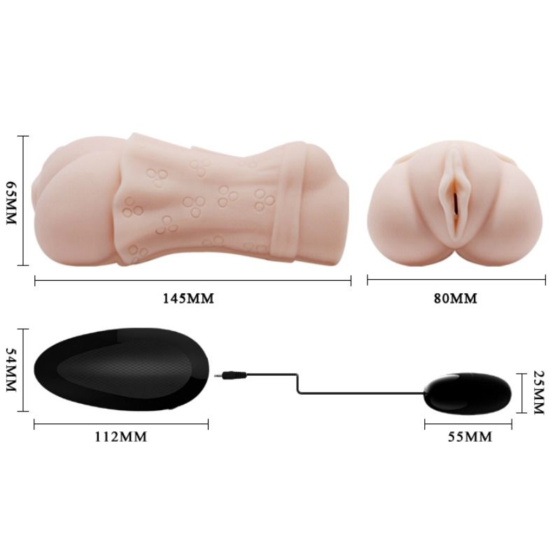 CRAZY BULL - MASTURBADOR WATER SKIN VAGINA CON BALA VIBRADORA 2 CRAZY BULL