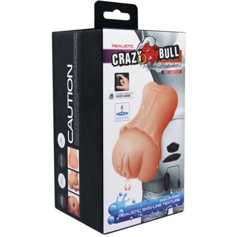 CRAZY BULL - MASTURBADOR WATER SKIN VAGINA CON BALA VIBRADORA 2 CRAZY BULL