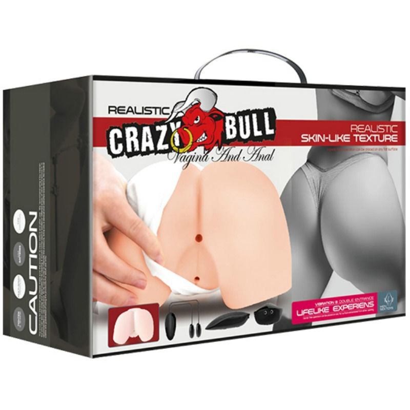 CRAZY BULL - VAGINA Y ANO REALÍSTICOS CON VIBRACIÓN POSICIÓN 4 CRAZY BULL
