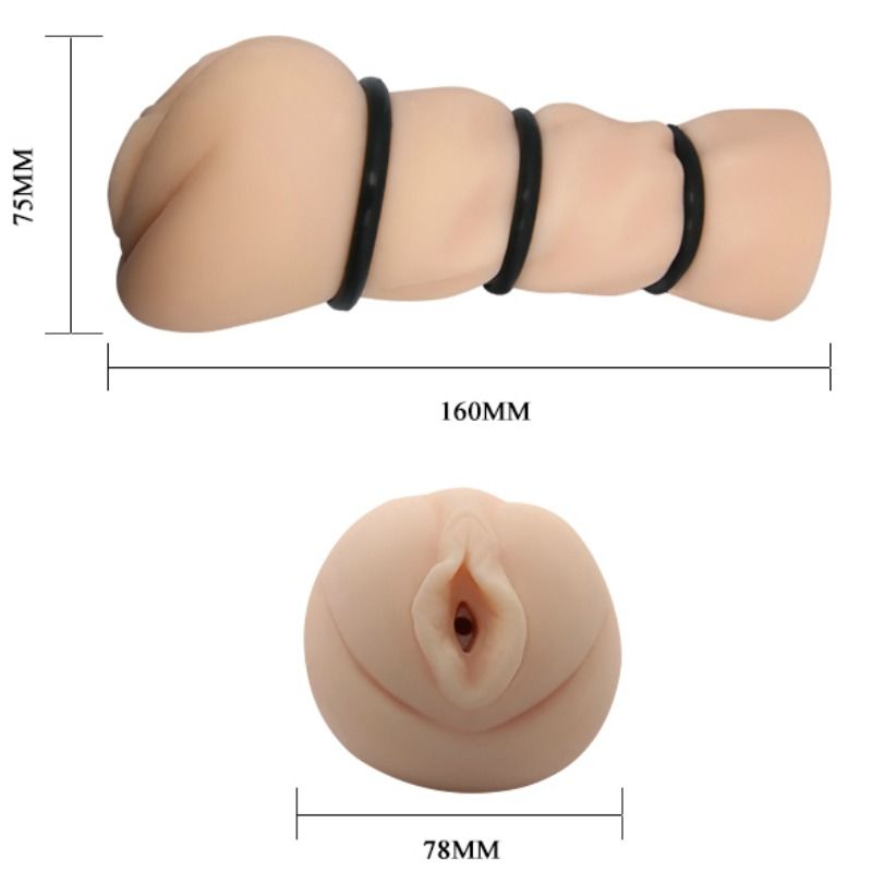 CRAZY BULL - VAGINA MASTURBADOR CON ANILLOS CRAZY BULL