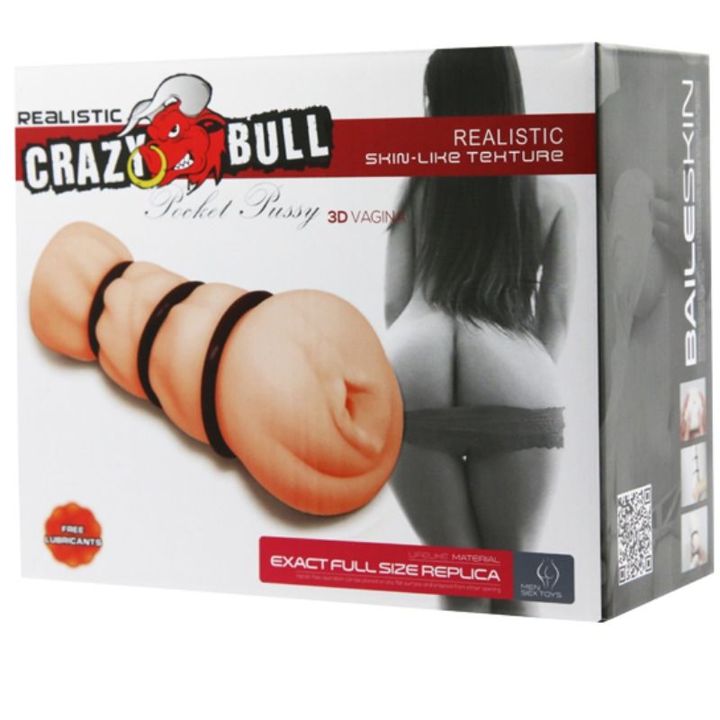 CRAZY BULL - VAGINA MASTURBADOR CON ANILLOS CRAZY BULL