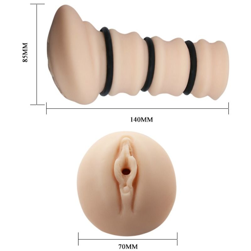 CRAZY BULL - MASTURBADOR CON ANILLOS MODELO VAGINA 2 CRAZY BULL