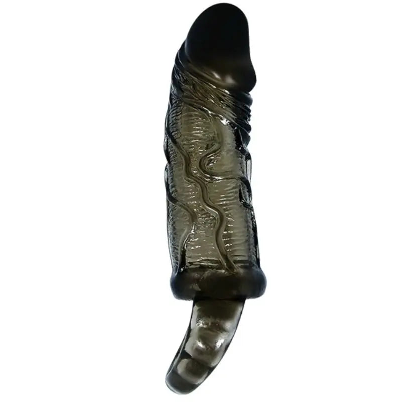 BAILE - FUNDA EXTENSORA PENE CON STRAP PARA TESTICULOS NEGRO 13.5 CM BAILE FOR HIM