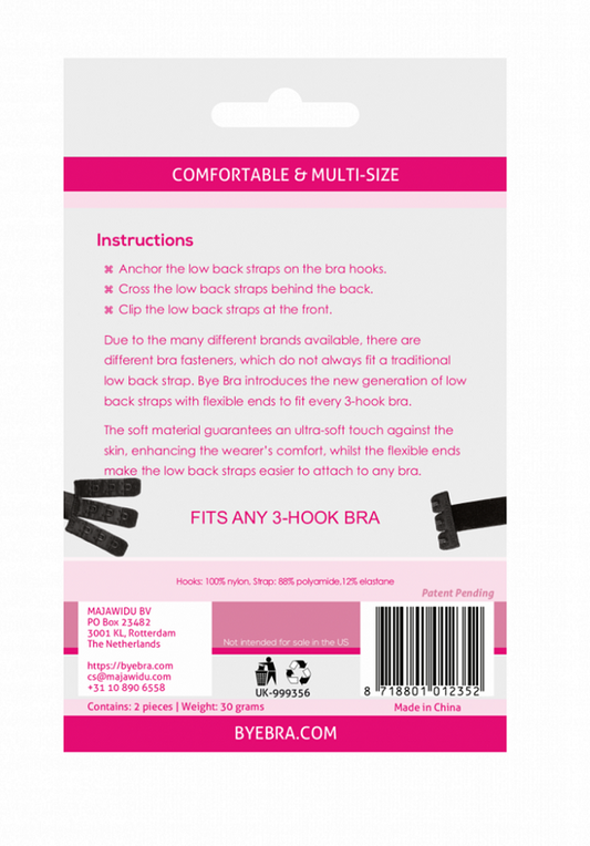 BYE-BRA - ADAPTADOR SUJETADOR ESPALDA ABIERTA NEGRO & BLANCO BYE BRA - ACCESSORIES