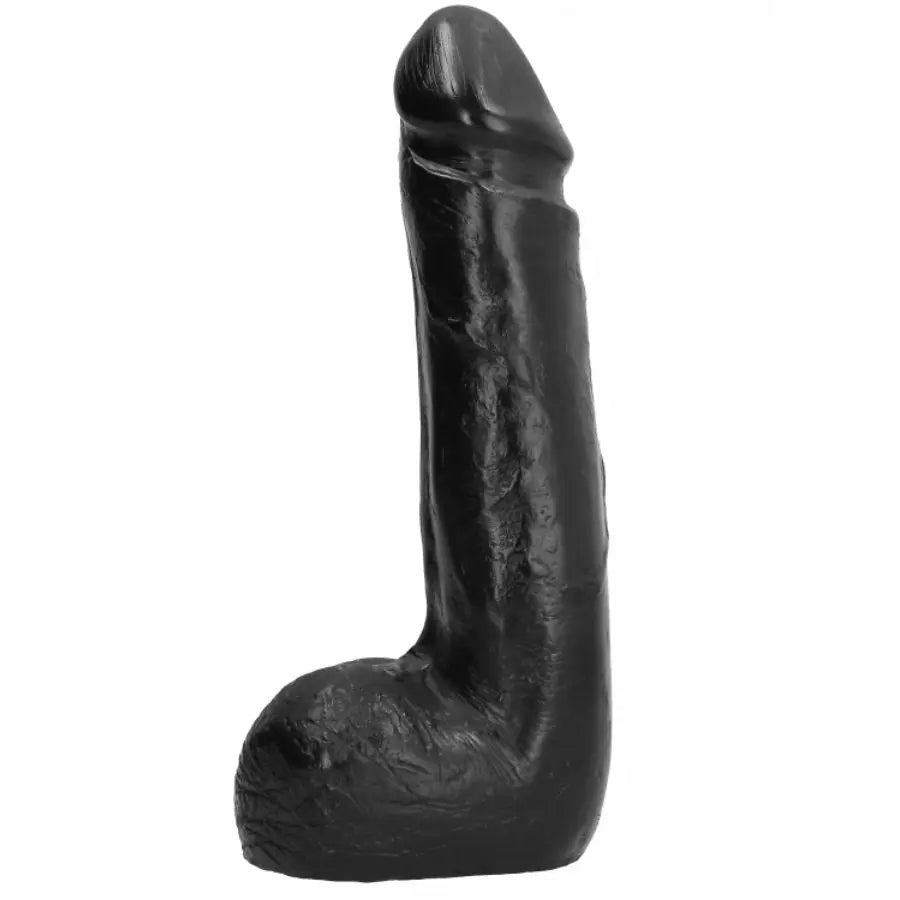 ALL BLACK - DILDO REALISTICO NEGRO SUAVE 20 CM ALL BLACK