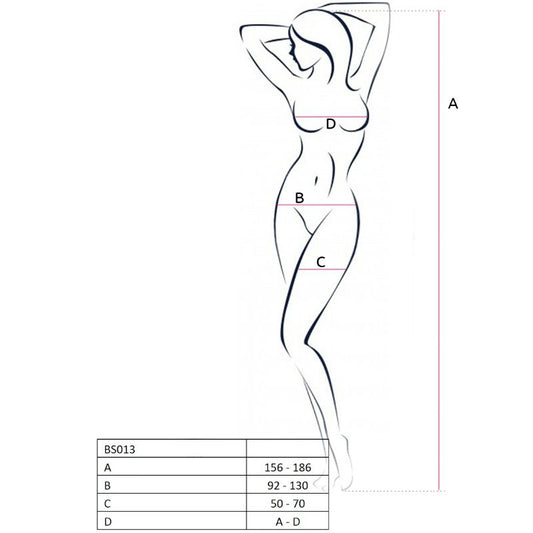 PASSION - WOMAN BS013 BODYSTOCKING NEGRO TALLA ÚNICA PASSION WOMAN BODYSTOCKINGS