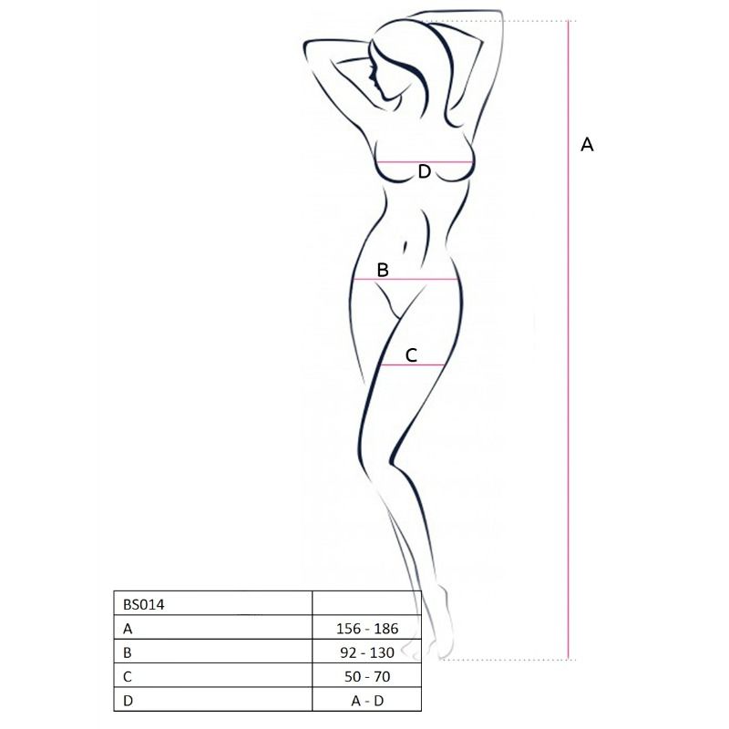PASSION - WOMAN BS014 BODYSTOCKING BLANCO TALLA ÚNICA PASSION WOMAN BODYSTOCKINGS