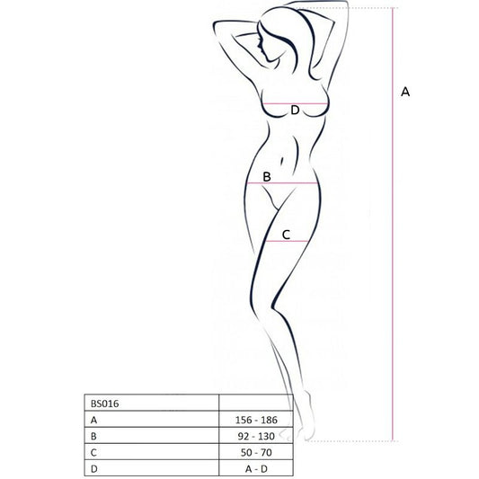 PASSION - WOMAN BS016 BODYSTOCKING BLANCO TALLA ÚNICA PASSION WOMAN BODYSTOCKINGS