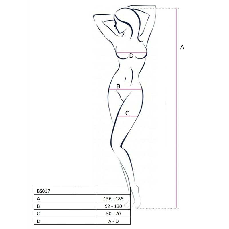 PASSION - WOMAN BS017 BODYSTOCKING NEGRO TALLA ÚNICA PASSION WOMAN BODYSTOCKINGS