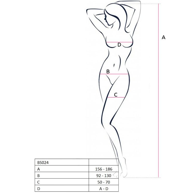 PASSION - WOMAN BS024 BODYSTOCKING NEGRO TALLA ÚNICA PASSION WOMAN BODYSTOCKINGS