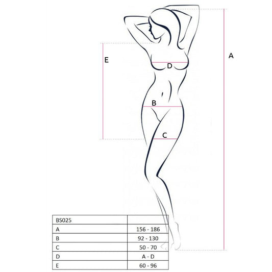 PASSION - WOMAN BS025 BODYSTOCKING ESTILO VESTIDO BLANCO TALLA ÚNICA PASSION WOMAN BODYSTOCKINGS