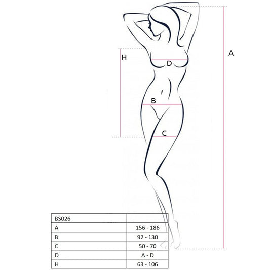 PASSION - WOMAN BS026 BODYSTOCKING ESTILO VESTIDO BLANCO TALLA ÚNICA PASSION WOMAN BODYSTOCKINGS