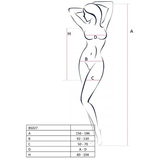 PASSION - WOMAN BS027 BODYSTOCKING ESTILO VESTIDO BLANCO TALLA ÚNICA PASSION WOMAN BODYSTOCKINGS