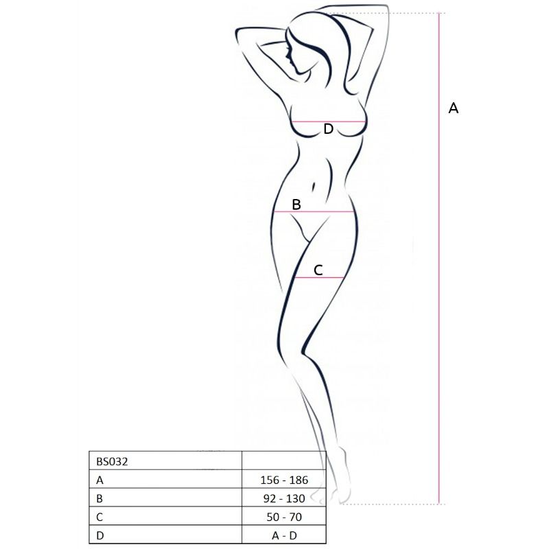 PASSION - WOMAN BS032 BODYSTOCKING NEGRO TALLA ÚNICA PASSION WOMAN