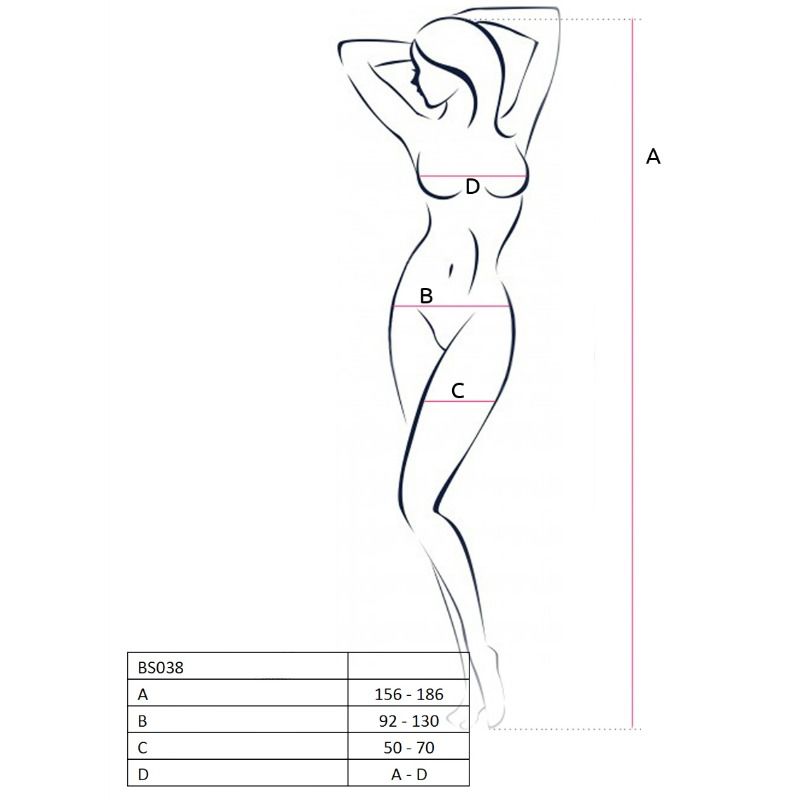 PASSION - WOMAN BS038 BODYSTOCKING ROJO TALLA ÚNICA PASSION WOMAN
