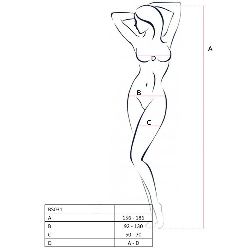PASSION - WOMAN BS031 BODYSTOCKING ROJO TALLA ÚNICA PASSION WOMAN BODYSTOCKINGS