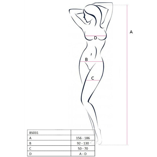 PASSION - WOMAN BS031 BODYSTOCKING NEGRO TALLA ÚNICA PASSION WOMAN BODYSTOCKINGS