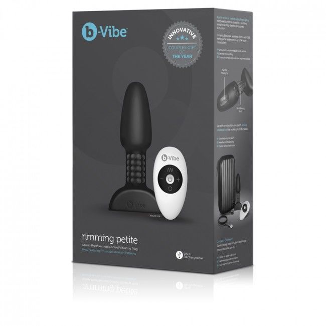 B-VIBE - RIMMING CONTROL REMOTO ANAL PLUG PETITE NEGRO B-VIBE