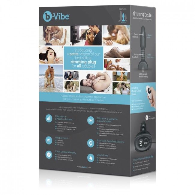 B-VIBE - RIMMING CONTROL REMOTO ANAL PLUG PETITE NEGRO B-VIBE