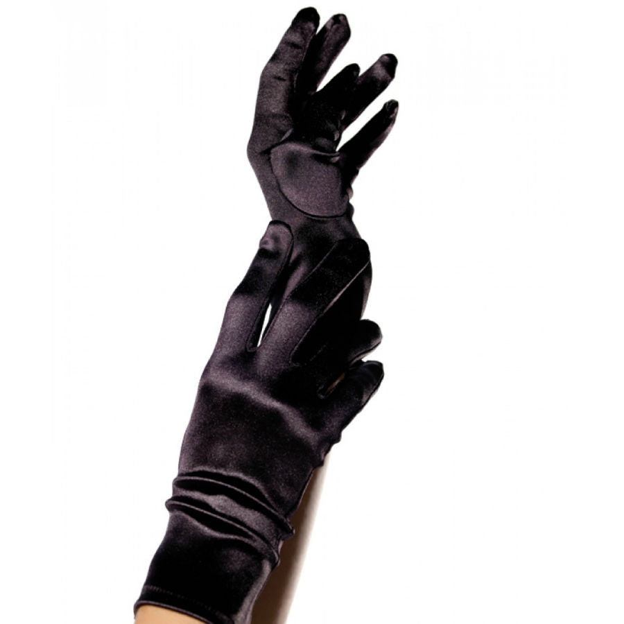 LEG AVENUE - GUANTES SATIN NEGRO LEG AVENUE ACCESSORIES