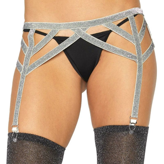 LEG AVENUE - LIGUERO LUREX PLATEADO TALLA ÚNICA LEG AVENUE ACCESSORIES