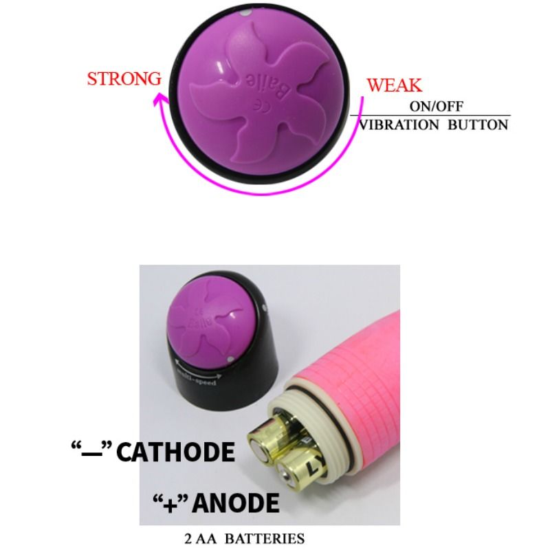 BAILE - COLORFUL SEX VIBRADOR REALISTICO ROSA 23 CM BAILE