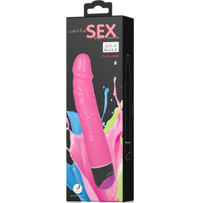 BAILE - COLORFUL SEX VIBRADOR REALISTICO ROSA 23 CM BAILE