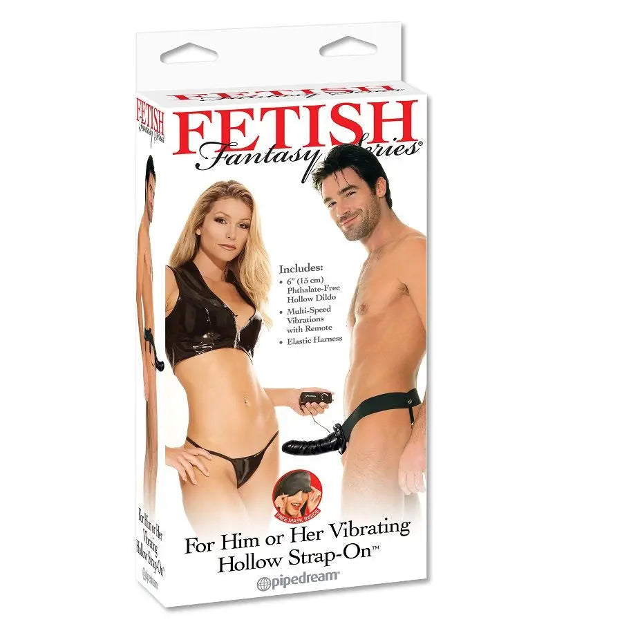 FETISH FANTASY SERIES - ARNES HUECO VIBRADOR PARA EL Y ELLA NEGRO 14CM FETISH FANTASY SERIES