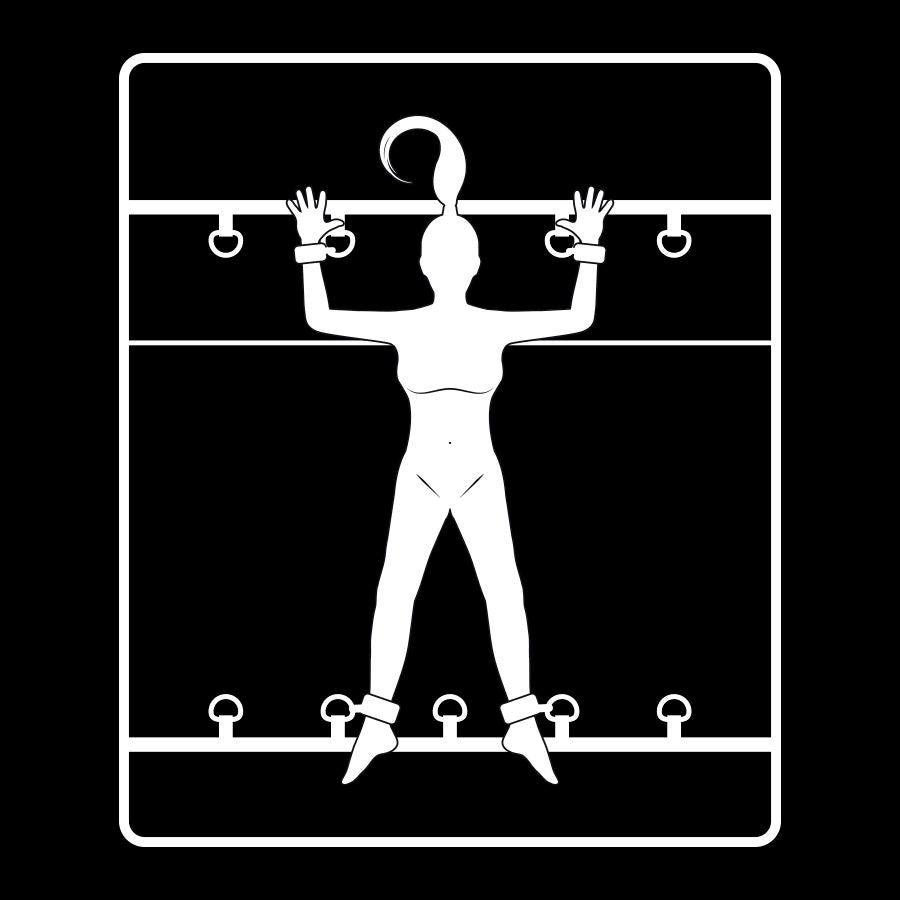 FETISH SUBMISSIVE - SET ATADURAS CAMA LUXURY CON FORRO DE NEOPRENO FETISH SUBMISSIVE BONDAGE