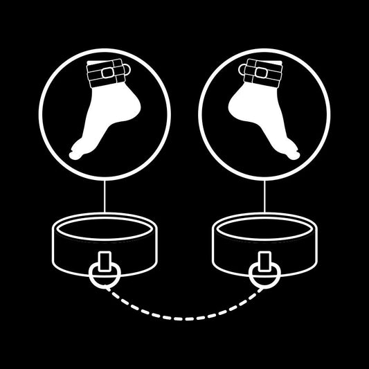 FETISH SUBMISSIVE - ESPOSAS TOBILLOS CUERO VEGANO CON FORRO DE NOPRENO FETISH SUBMISSIVE BONDAGE