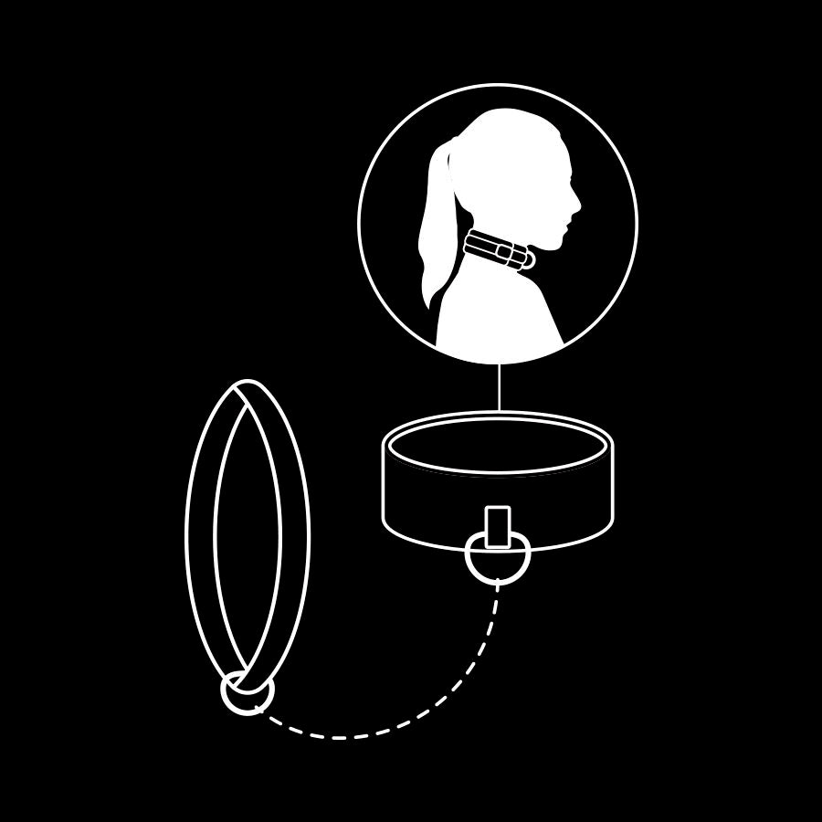 FETISH SUBMISSIVE - COLLAR CON CADENA CON FORRO DE NOPRENO FETISH SUBMISSIVE BONDAGE