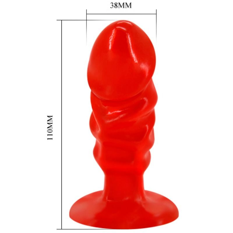 BAILE - PLUG ANAL UNISEX CON VENTOSA ROJO BAILE ANAL