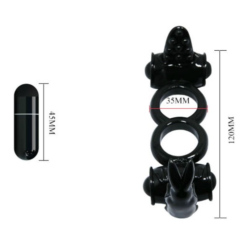 BAILE - SWEET RING ANILLO DOBLE CON RABBIT DOBLE BAILE FOR HIM
