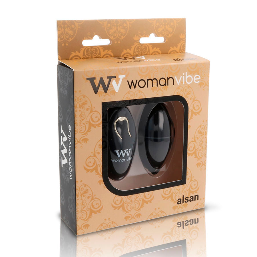 WOMANVIBE - ALSAN HUEVO CONTROL REMOTO NEGRO SILICONA NEGRO WOMANVIBE