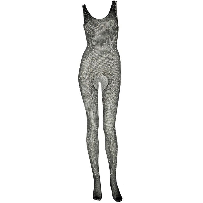 LEG AVENUE - BODYSTOCKING CON ABERTURA Y BRILLANTES T.U LEG AVENUE BODYSTOCKINGS