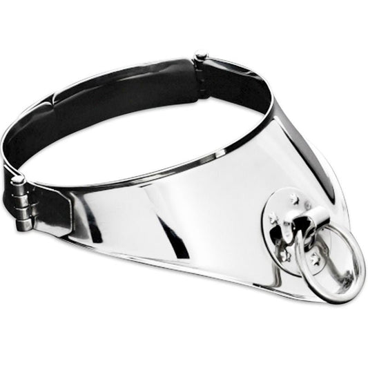 METAL HARD - COLLAR RESTRICCION CON ANILLA Y CANDADO 12.5 CM METAL HARD
