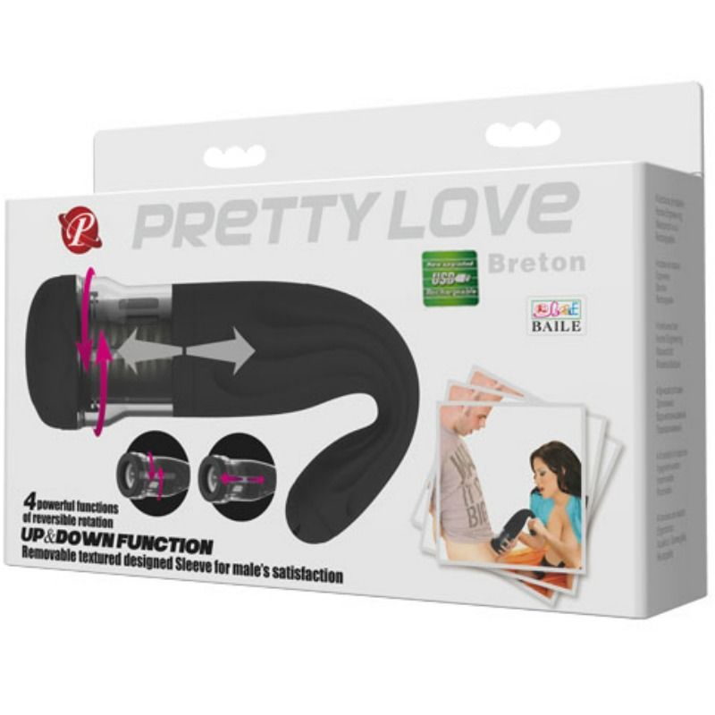 PRETTY LOVE - MASTURBADOR RECARGABLE MULTIFUNCIÓN BRETON PRETTY LOVE MALE