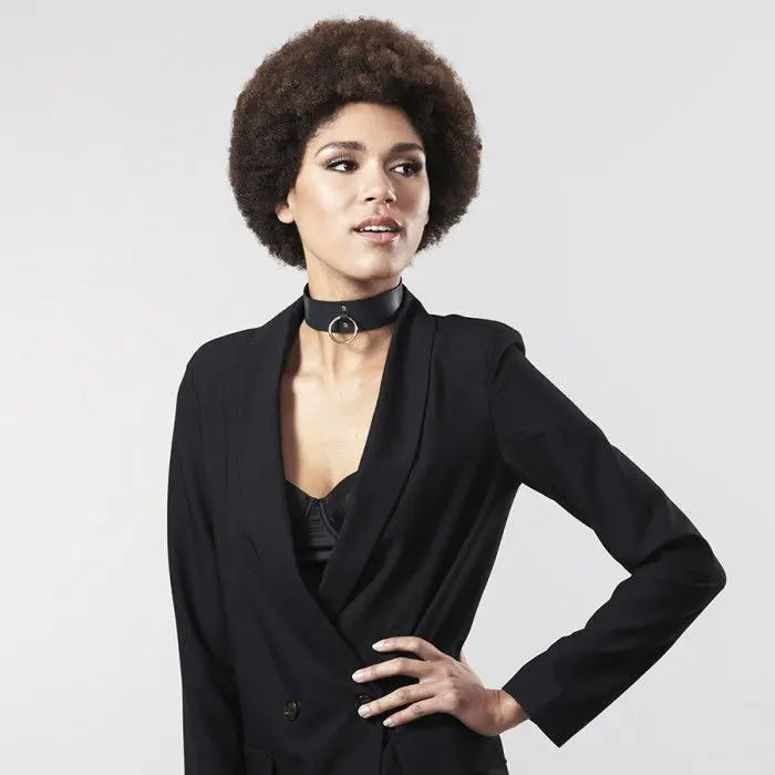 BIJOUX INDISCRETS MAZE - COLLAR CON CORREA NEGRO BIJOUX MAZE