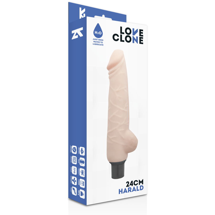 LOVECLONE - HARALD VIBRADOR REALISTICO SELF LUBRICATION 24 CM -O- 4 CM LOVECLONE