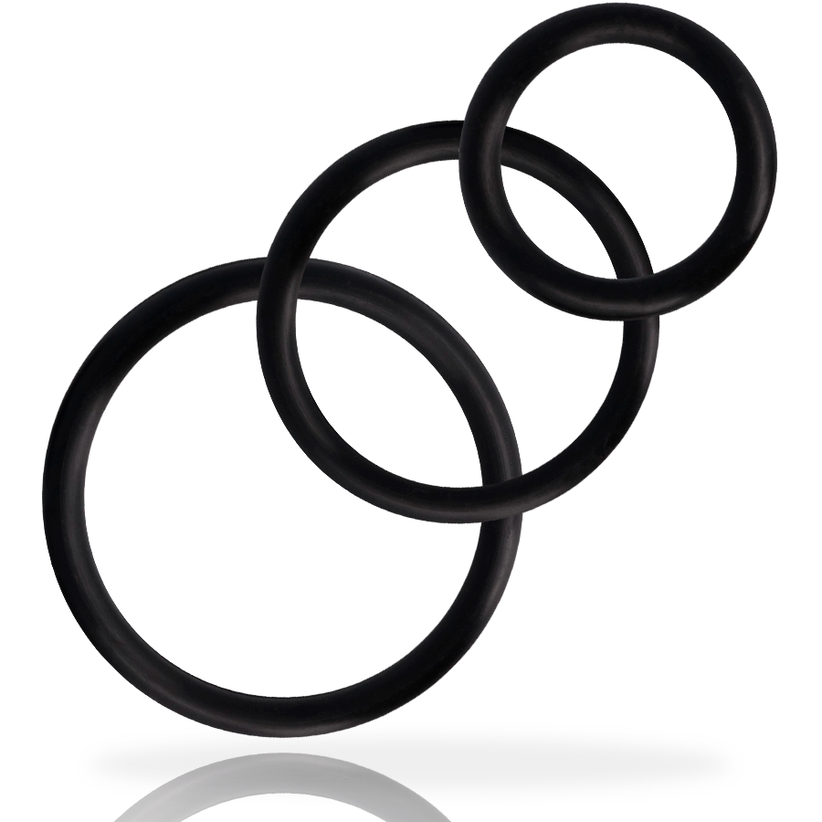 ADDICTED TOYS - SET ANILLOS PENE NEGRO ADDICTED TOYS