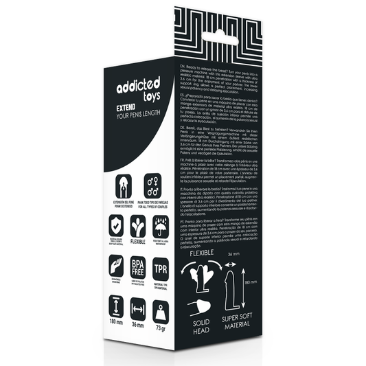 ADDICTED TOYS - EXTENSIÓN PENE 18 CM ADDICTED TOYS