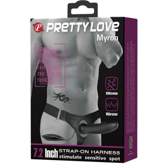 PRETTY LOVE - MYRON STRAP ON CON VIBRACIÓN Y DILDO HUECO PRETTY LOVE