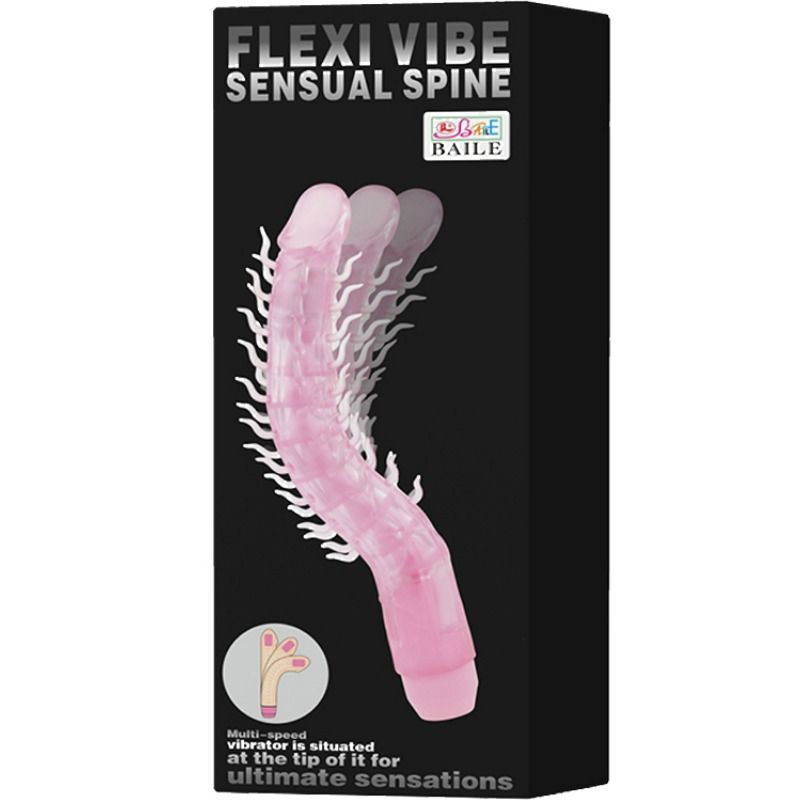 BAILE - FLEXI VIBE SENSUAL SPINE BENDABLE VIBRATING DILDO LILA 23.5 CM BAILE