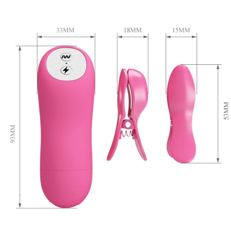 BAILE - ROMANTIC WAVE PIZAS CON VIBRACIÓN Y ELECTROSHOCK FUCSIA BAILE STIMULATING