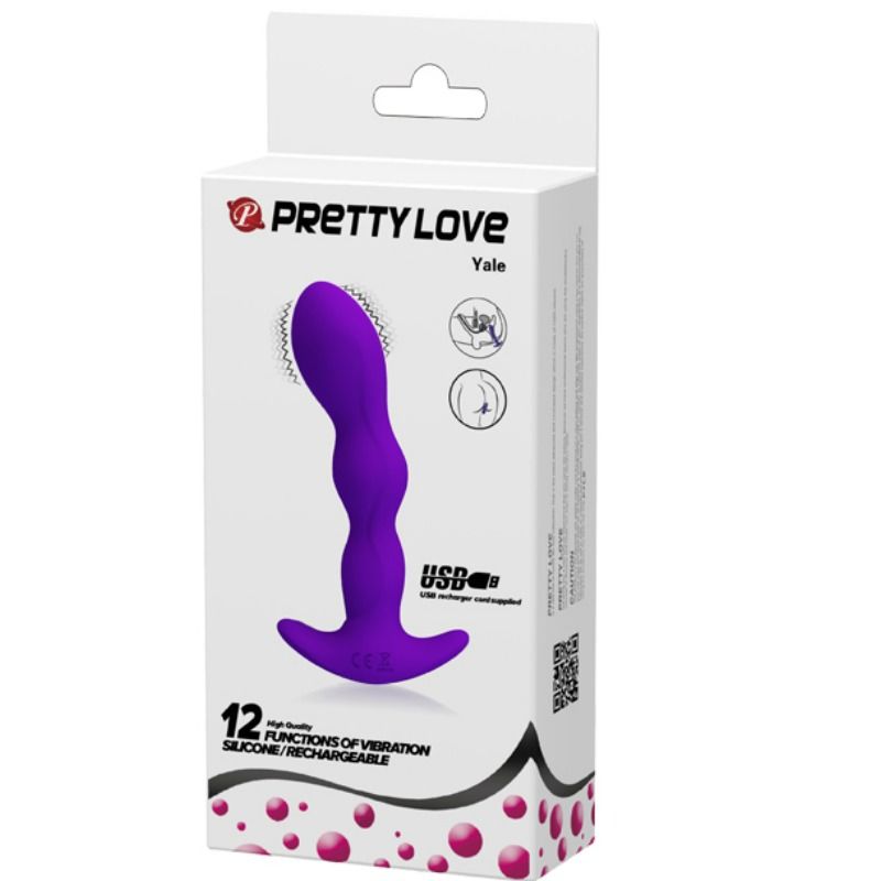 PRETTY LOVE - MASAJEADOR ANAL 12 MODOS VIBRACIÓN LILA PRETTY LOVE